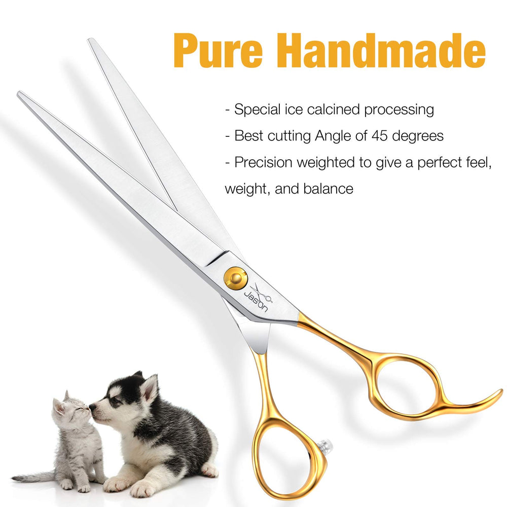 JASON right-handed grooming shears showing ergonomic handle for comfort