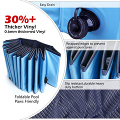 Jasonwell dog pool drain hose connector enables easy water removal after playtime.