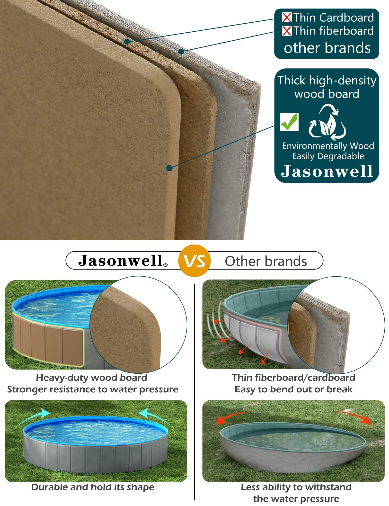 Jasonwell vinyl puncture-resistant material—durable outdoor use.
