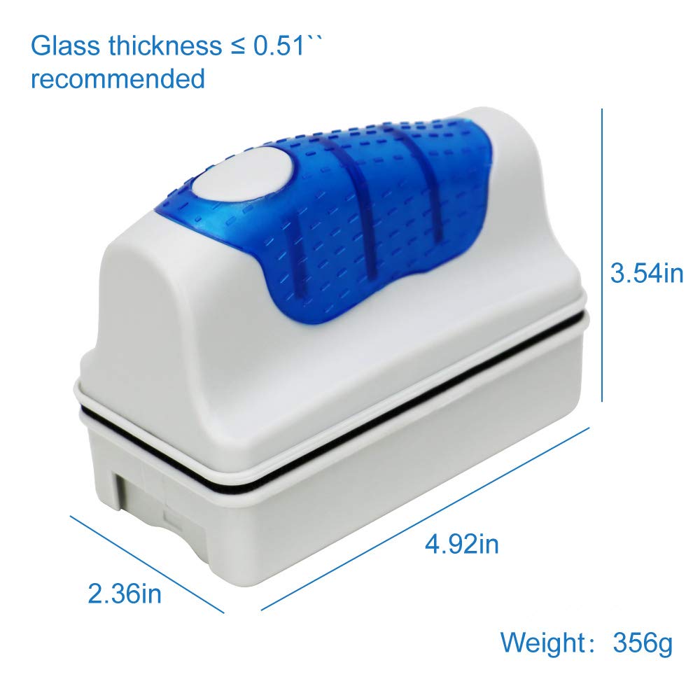Jasonwell XL no-scratch pad protects glass while cleaning algae.