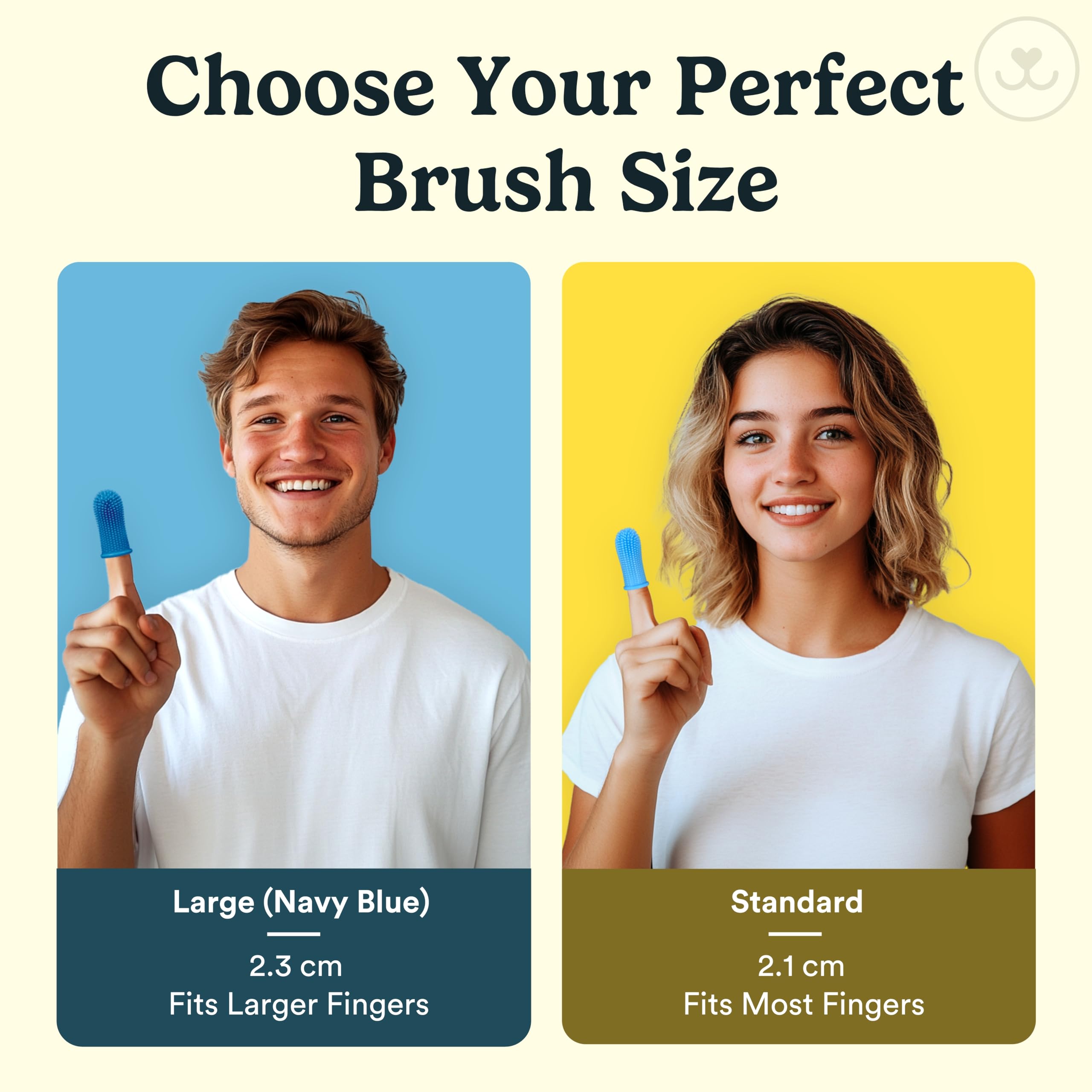 Jasper easy-fit finger design secure grip during brushing