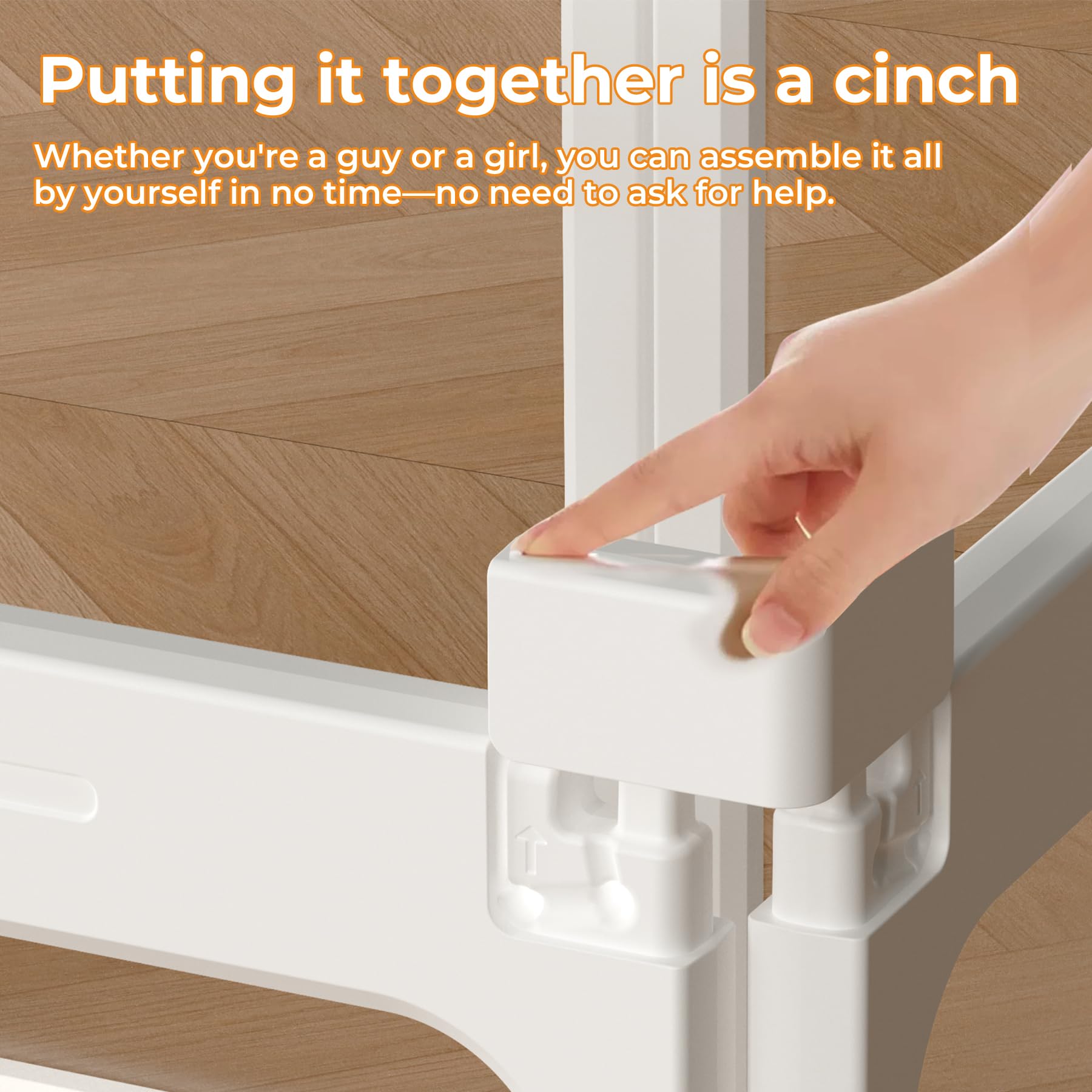 Jatindear tool-free assembly shows quick setup without tools for busy households.