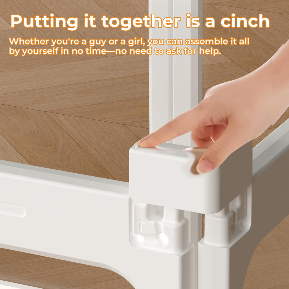 Jatindear tool-free assembly shows quick setup without tools for busy households.