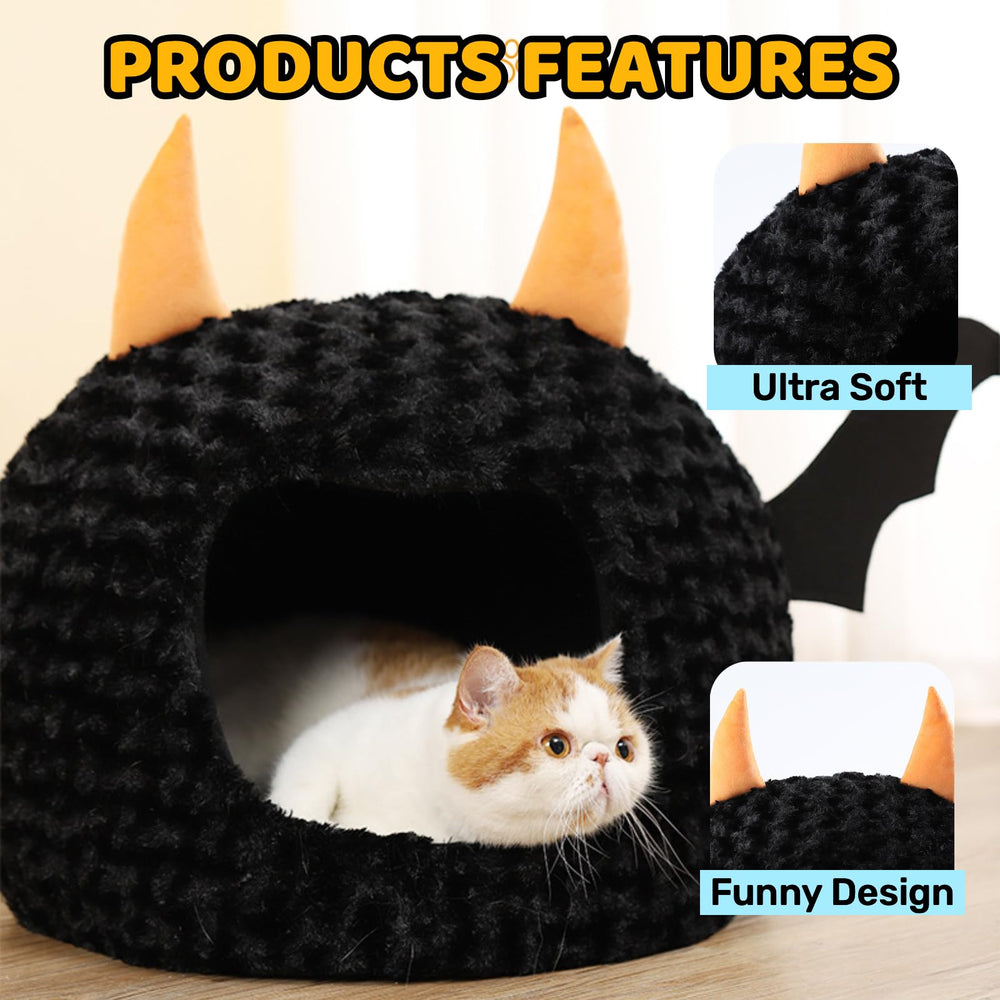 Jatmira cat bed halloween large removable-cushion offers easy cleaning and flexible comfort