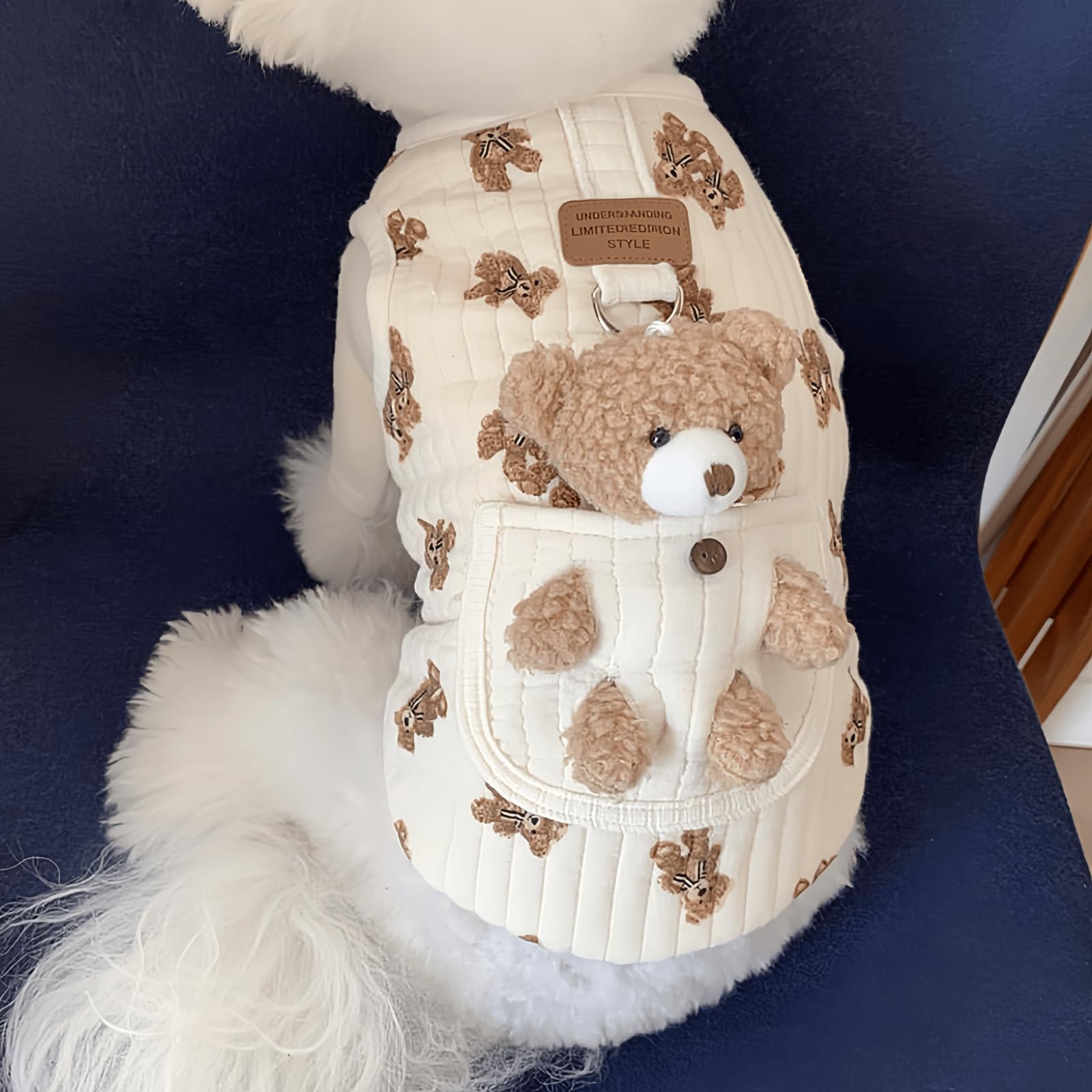 Jatmira plush bear-pattern all-season wear on neutral background