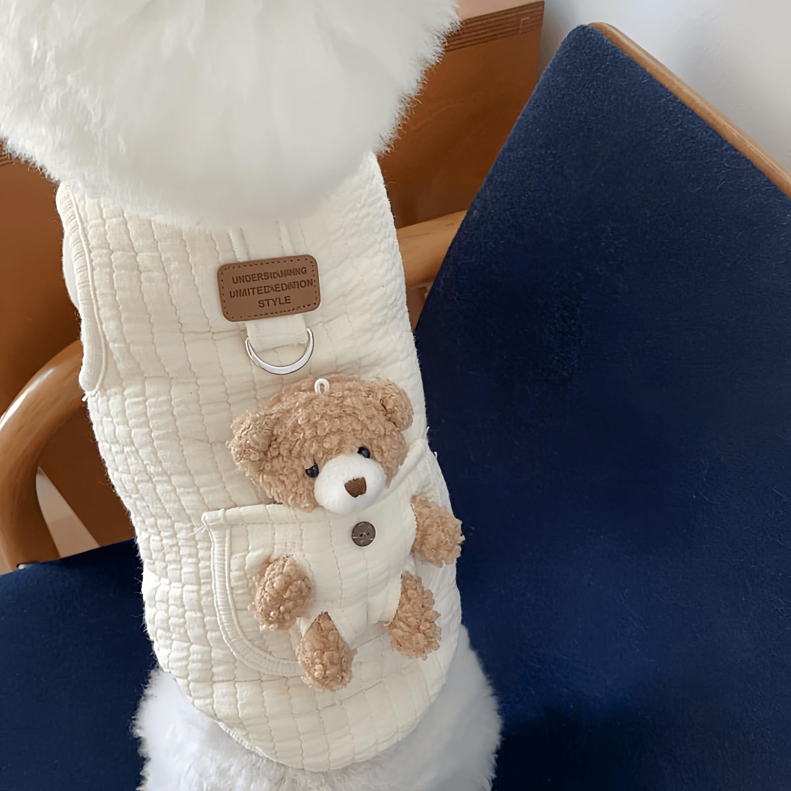 Jatmira plush bear-pattern skin-friendly fabric closeup reveals breathability
