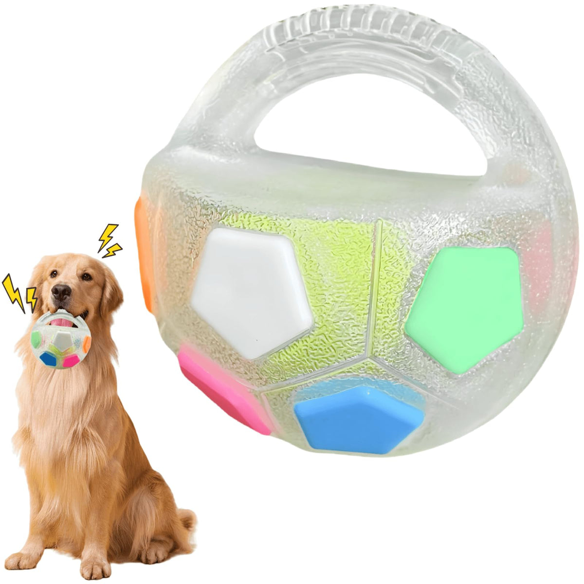 Jatmira tough-ball-toy-dog-chew rugged exterior for aggressive chewers.