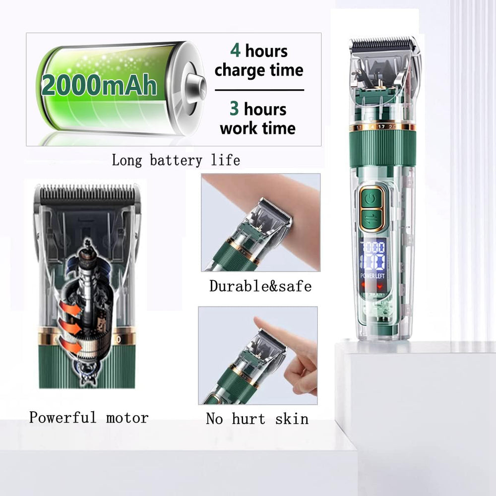 JAVENYIMAN dog grooming kit shows low-noise operation during trims