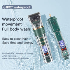 JAVENYIMAN IPX7 waterproof dog clippers in bath-time use