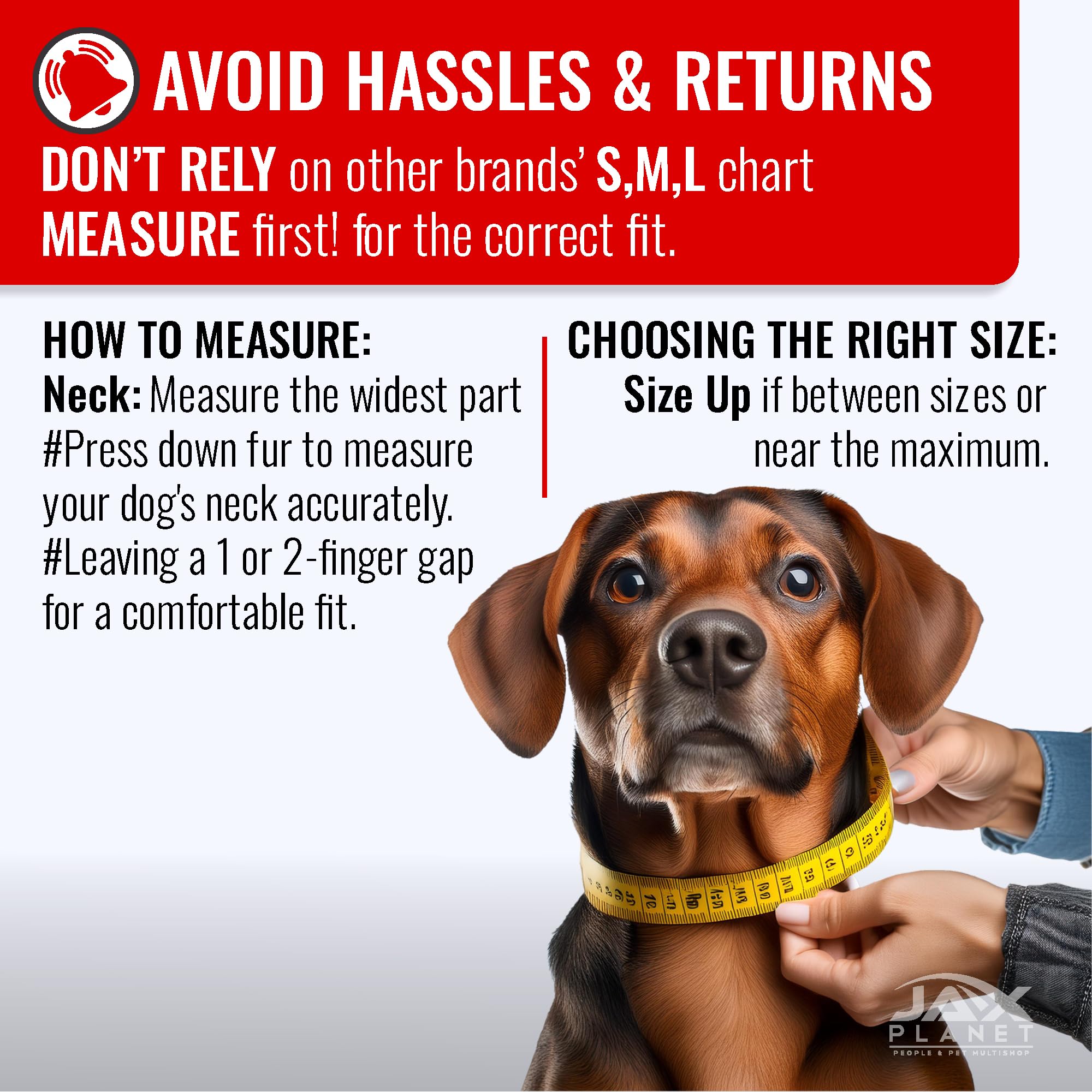 JAX PLANET heavy-duty nylon collar with durable construction.