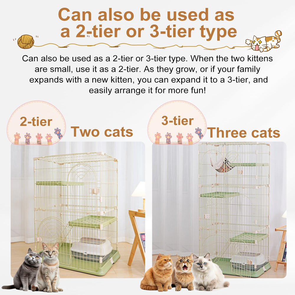 JaxSteam Cat Cage bottom buckle design aids stable placement on floors.