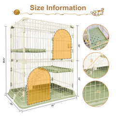 JaxSteam Cat Cage 2-Tier side view emphasizes vertical space for climbing.