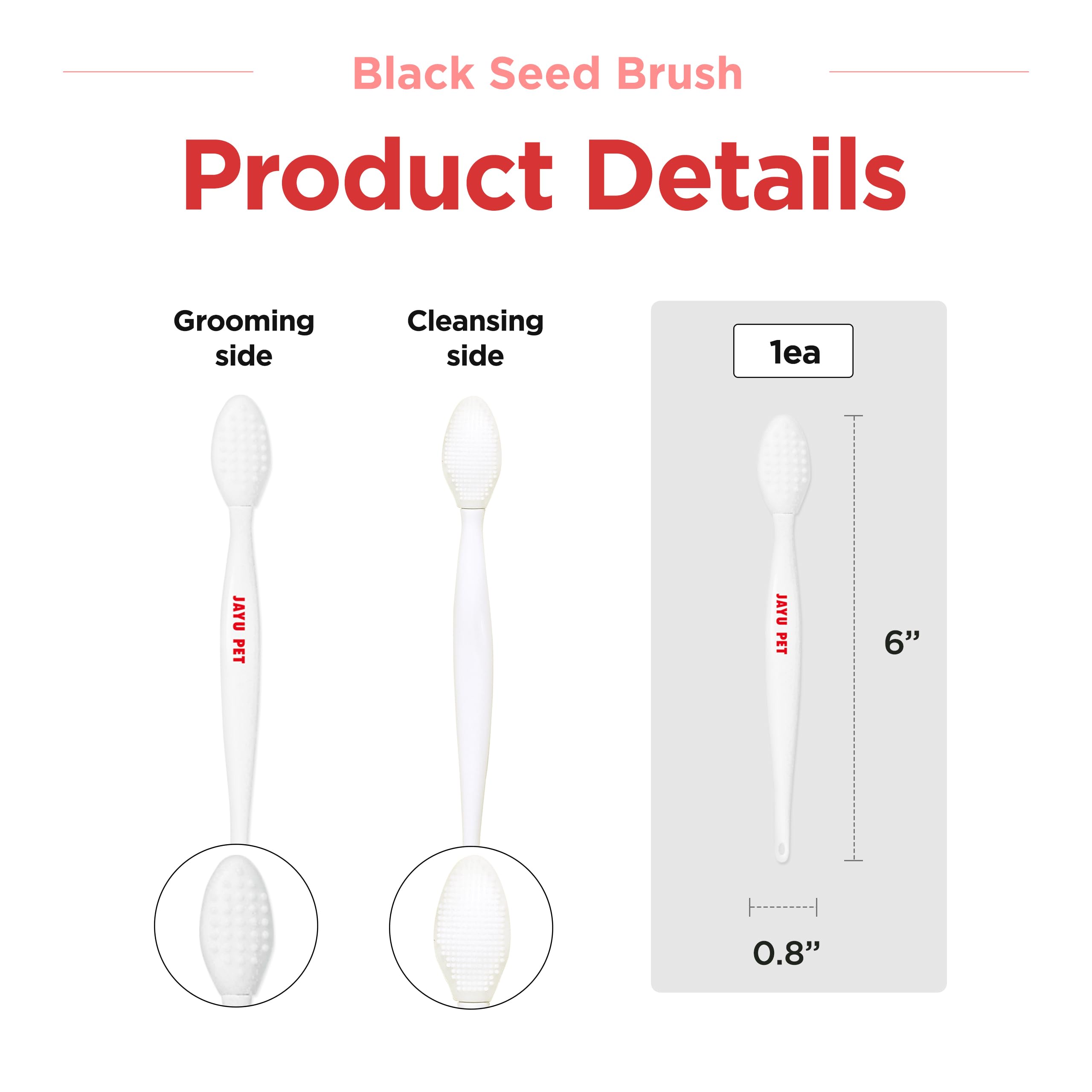 JAYU PET Black Seed Brush eco-friendly reusable design reduces disposable waste.