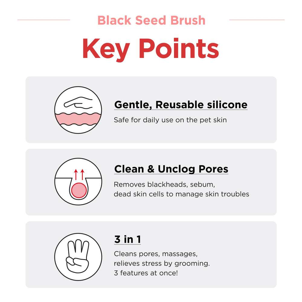 JAYU PET Black Seed Brush silicone head closeup highlights soft, non-irritating exfoliation.