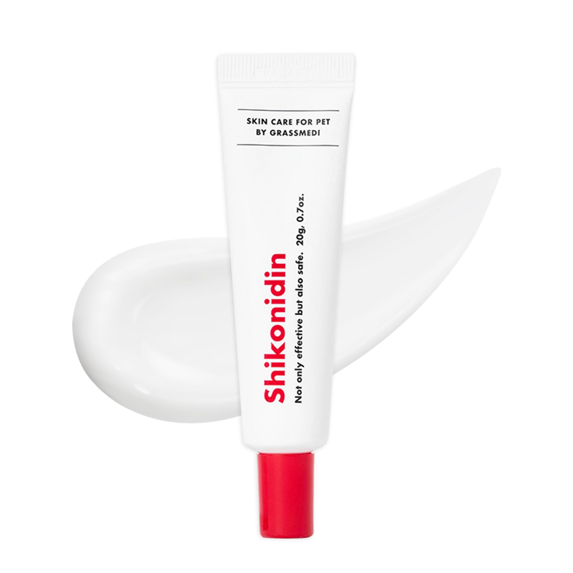 JAYU PET Shikonidin tube applying soothing cream to irritated hotspots