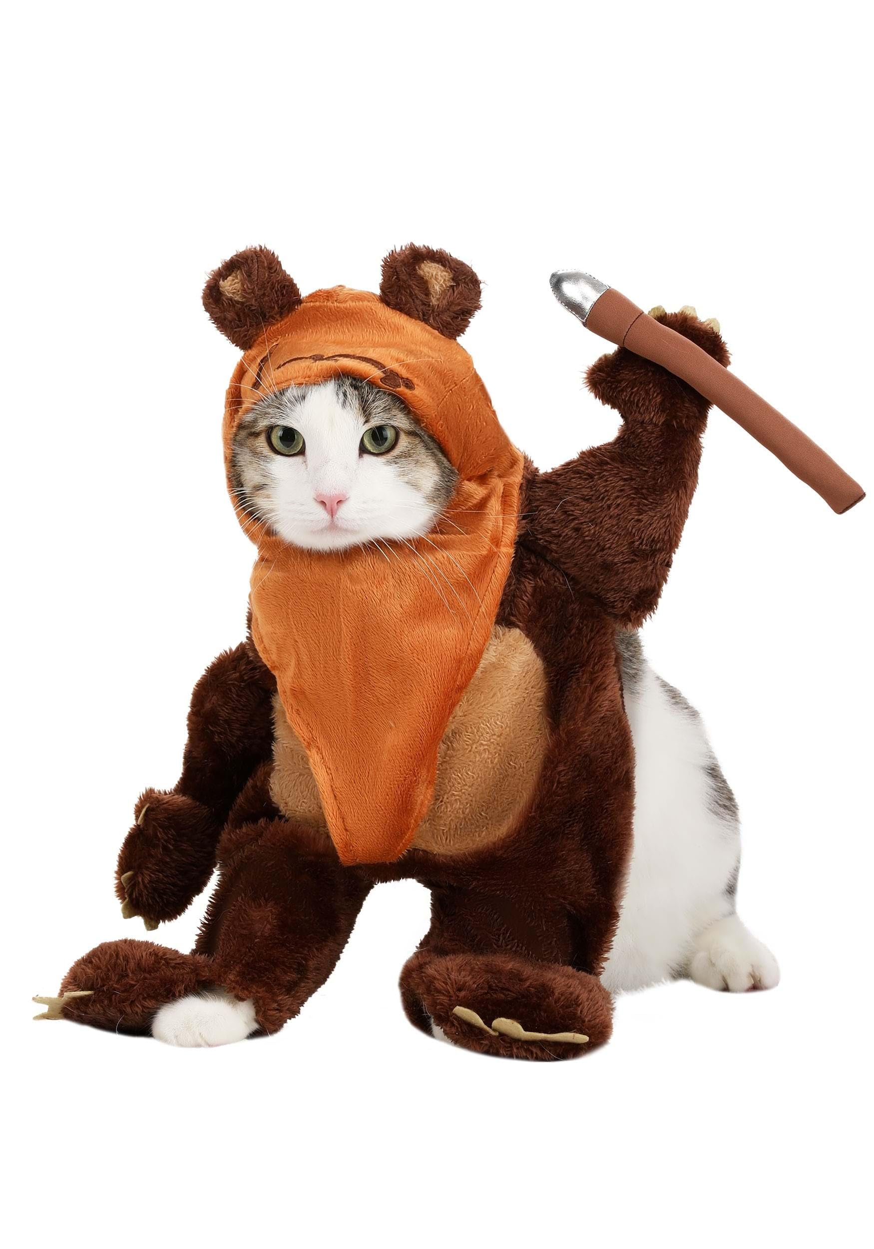 Jazwares Endor Ewok Pet Costume side view highlights plush softness for everyday wear