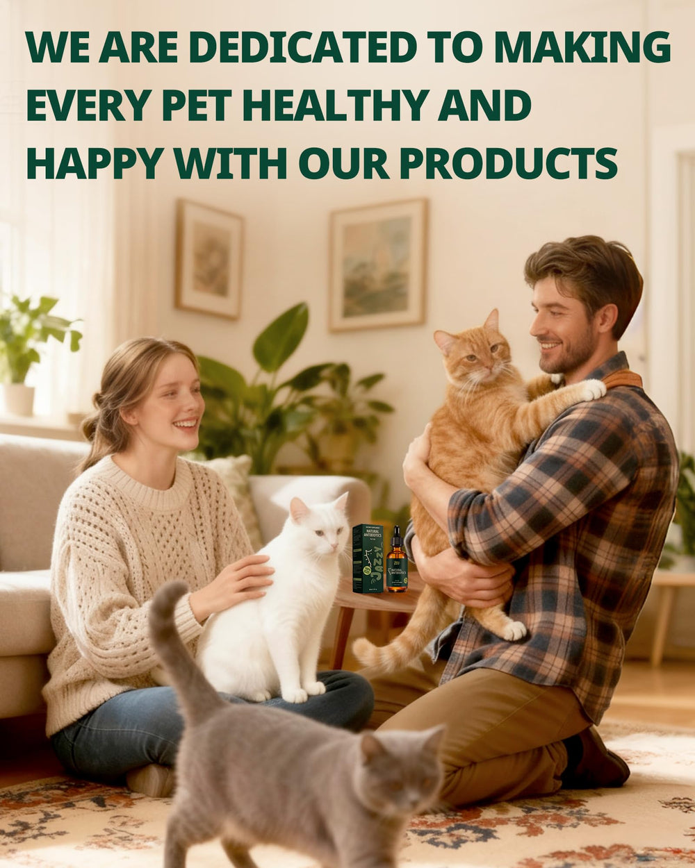 Jazzy Fuzzy Antibiotico para gatos, uso diario recomendado para apoyo inmunológico.