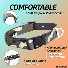 JC HOUSE camo green dog collar with rugged outdoor style