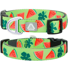 JC HOUSE Watermelon collar side view emphasizes breathable padding for everyday comfort during walks.