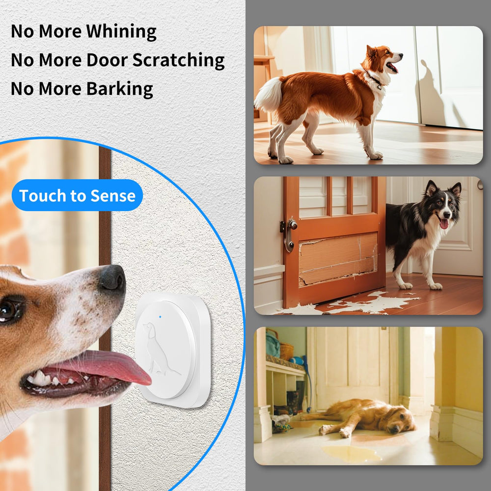 JeaTone dog door bell with 58 ringtones offers varied signals.
