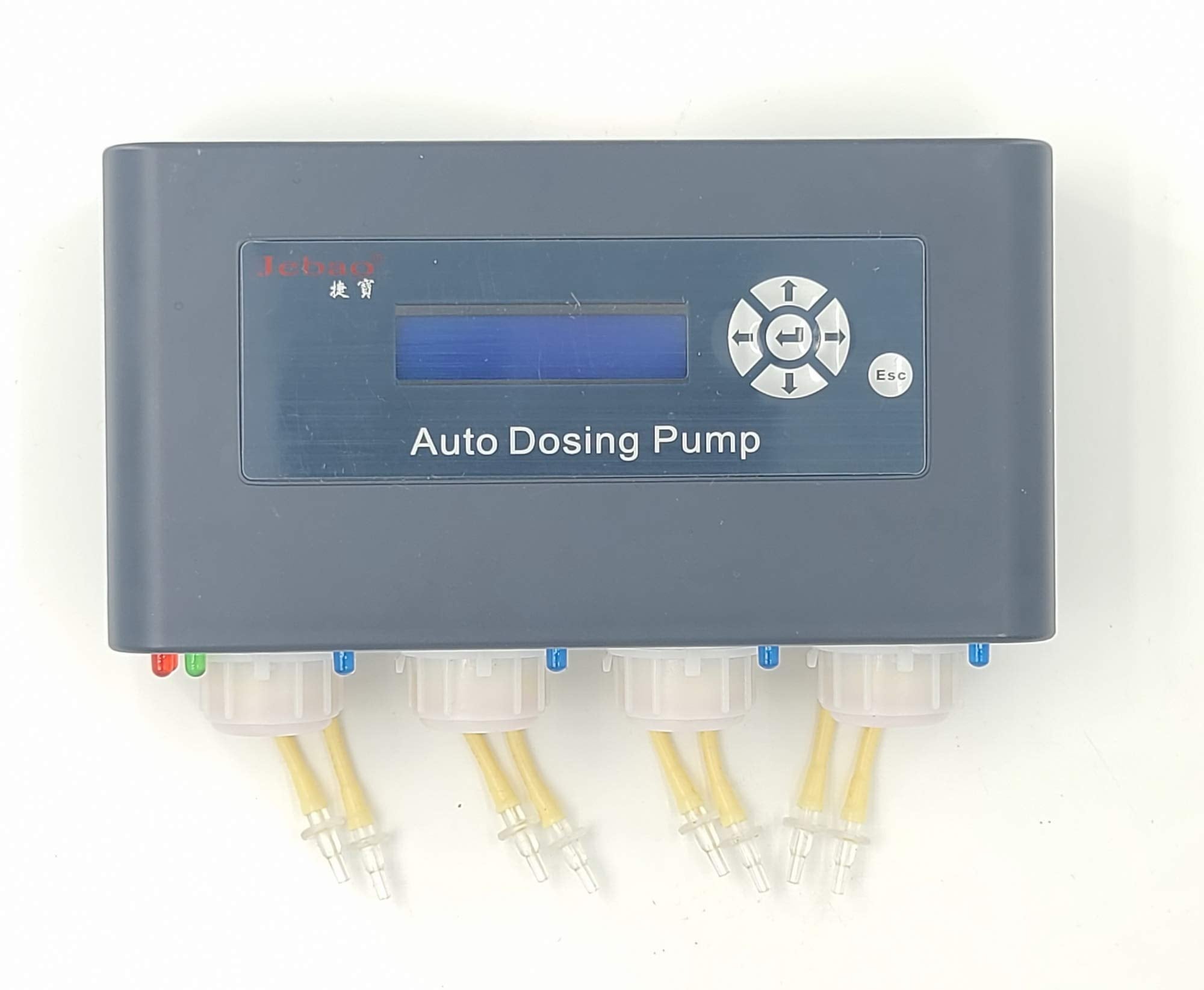 Jebao Doser controller display showing WiFi control for dosing schedules