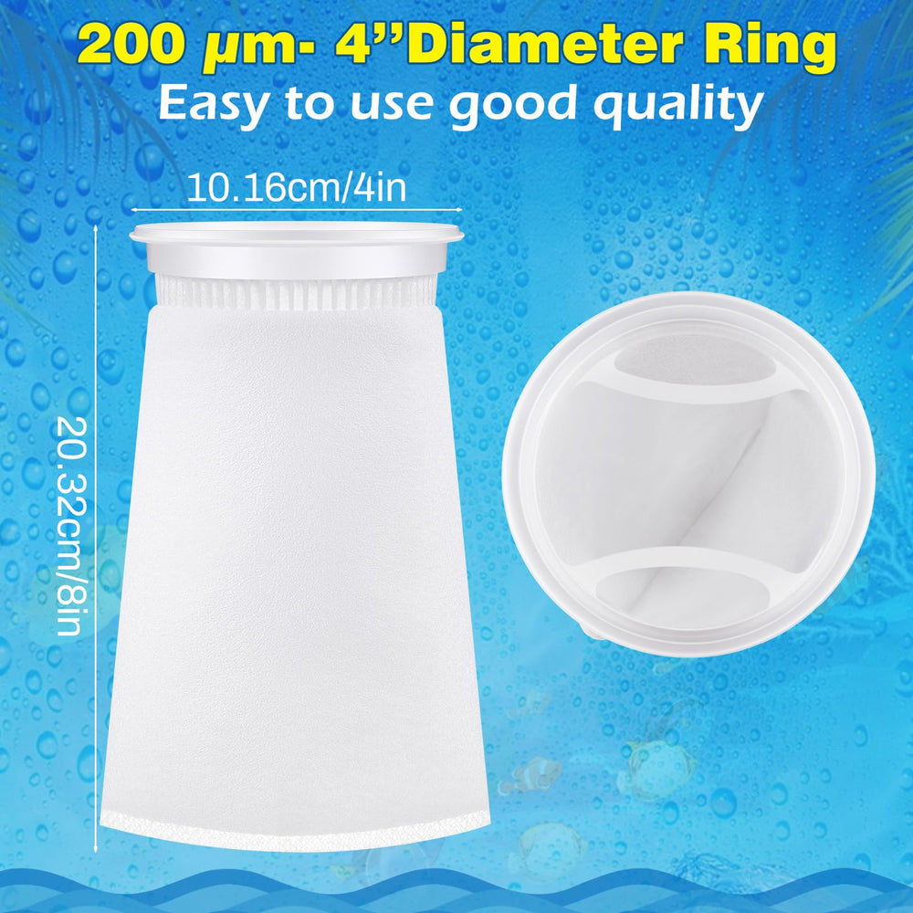 Jecery 200 μm felt filter bag catches sand and waste for clearer aquarium water.