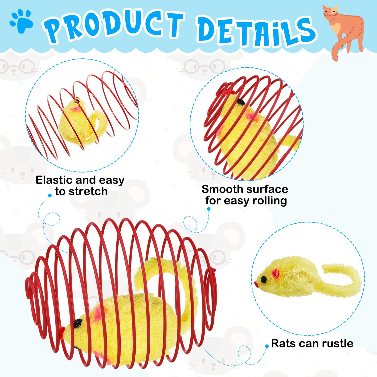Jecery bolas-resorte morado para gato, diseño atractivo que captura la atención del felino.