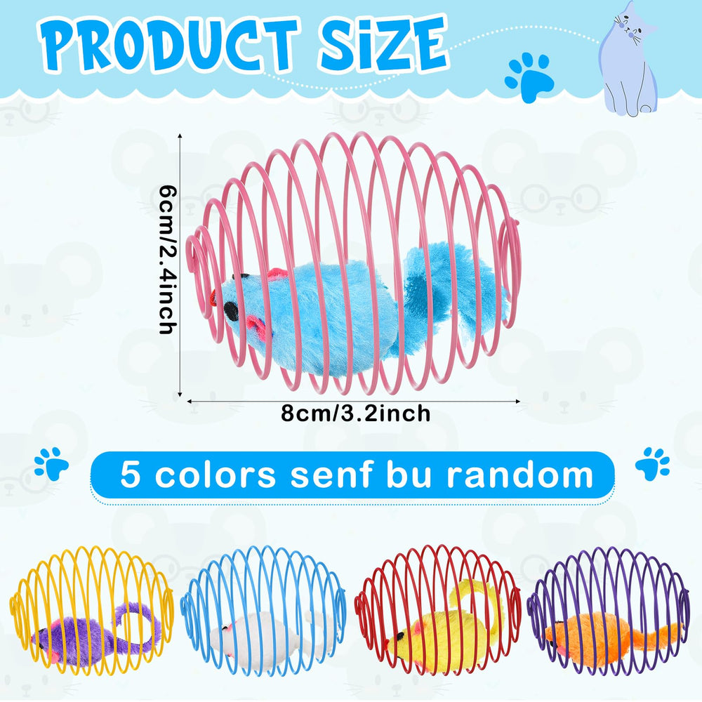 Jecery bolas-resorte rosa para gato, perfecto para perseguir y quemar energía.