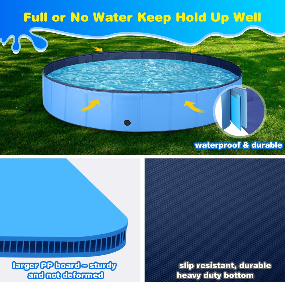 Jecoo dog pool drain valve enables fast water removal after playtime.