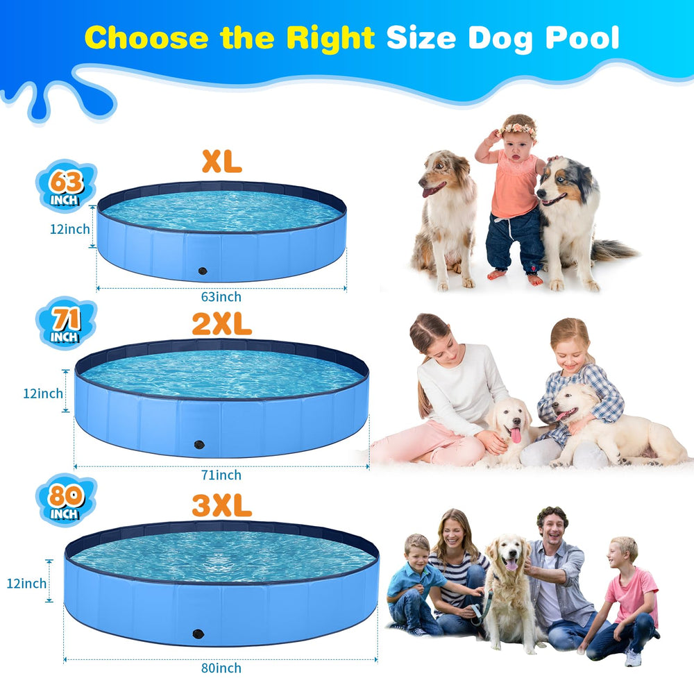 Jecoo dog pool non-slip material keeps pets safe during splashes.