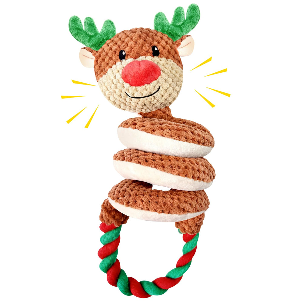 Jeefome Christmas reindeer plush toy for cozy holiday play and bonding