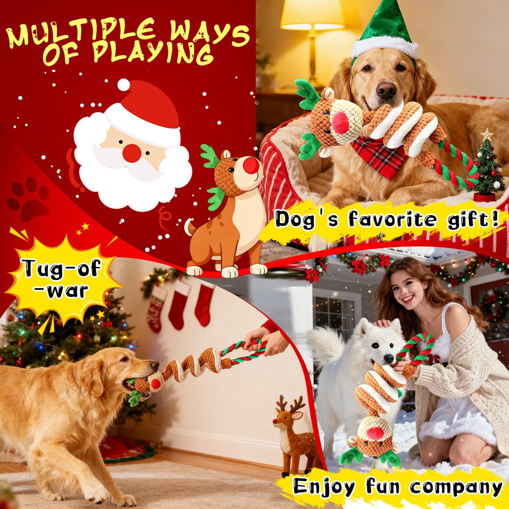 Jeefome Christmas gift dog toy with festive design