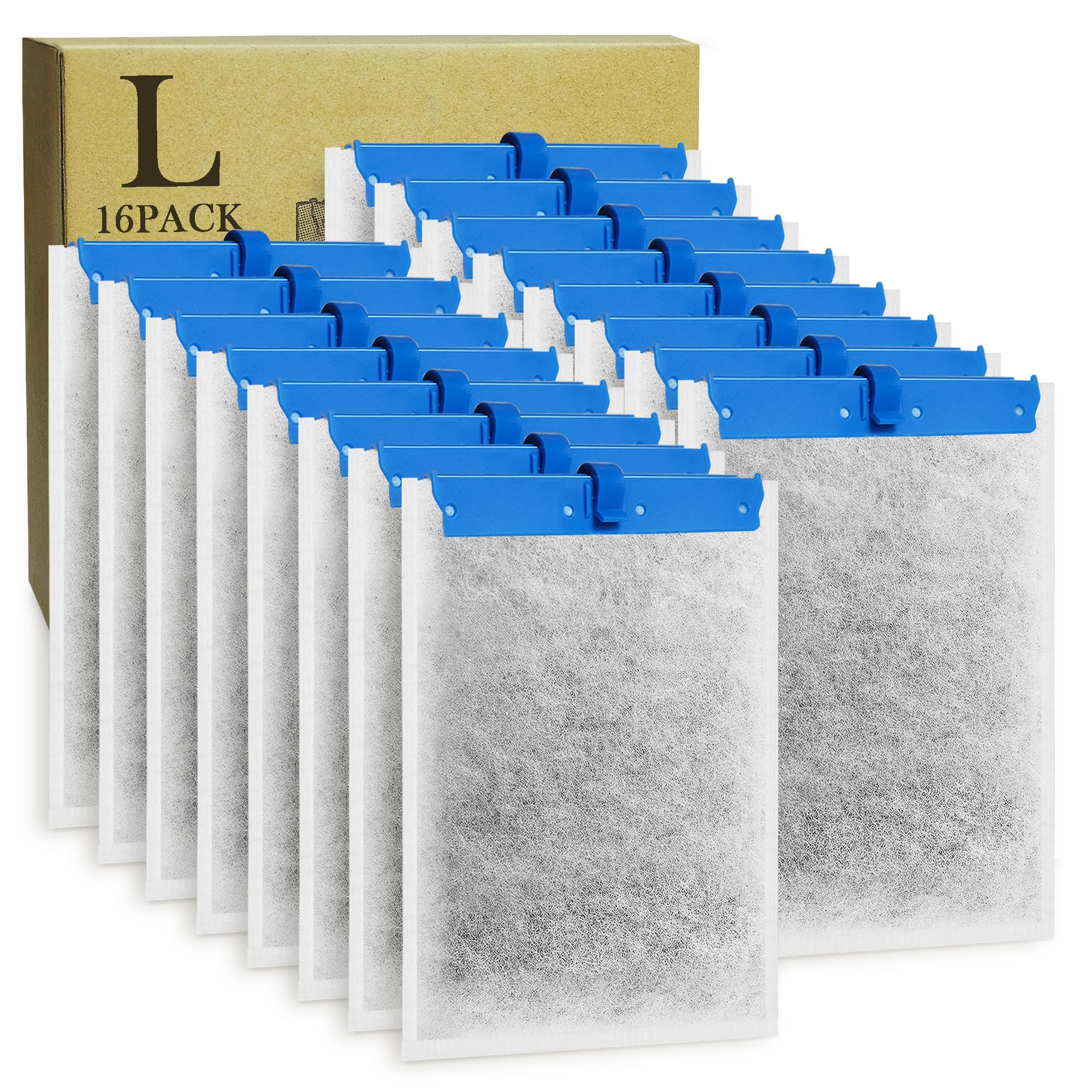 Jeekocaso 16-pack filter cartridges fit Tetra Whisper for versatile multi-tank care