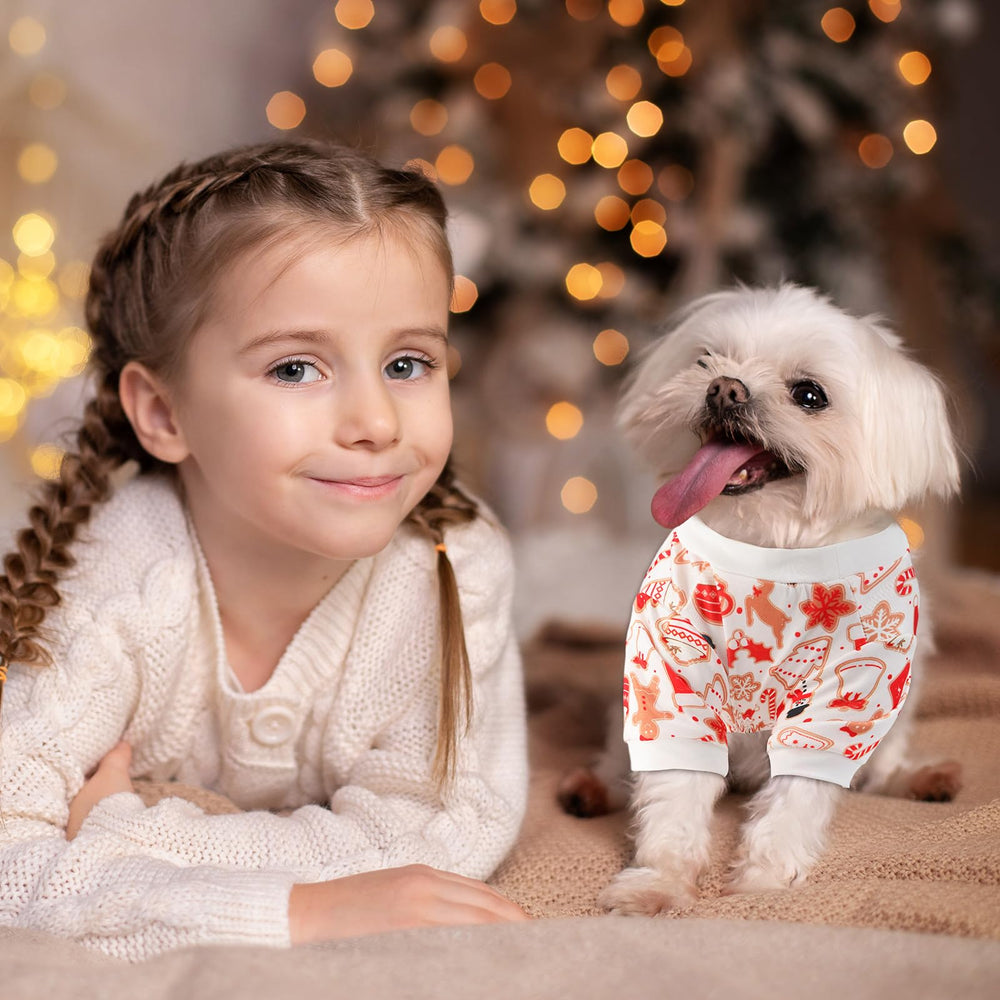 Jeere dog pajamas Christmas tree pattern stylish winter wear for small dogs