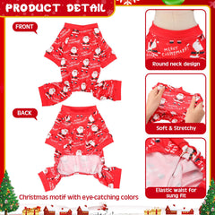 Jeere dog pajamas stockings pattern adds holiday charm while keeping warmth
