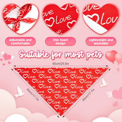 Jeere Valentines Day dog bandana lips pattern 3 suits playful photos and grooming showcases.