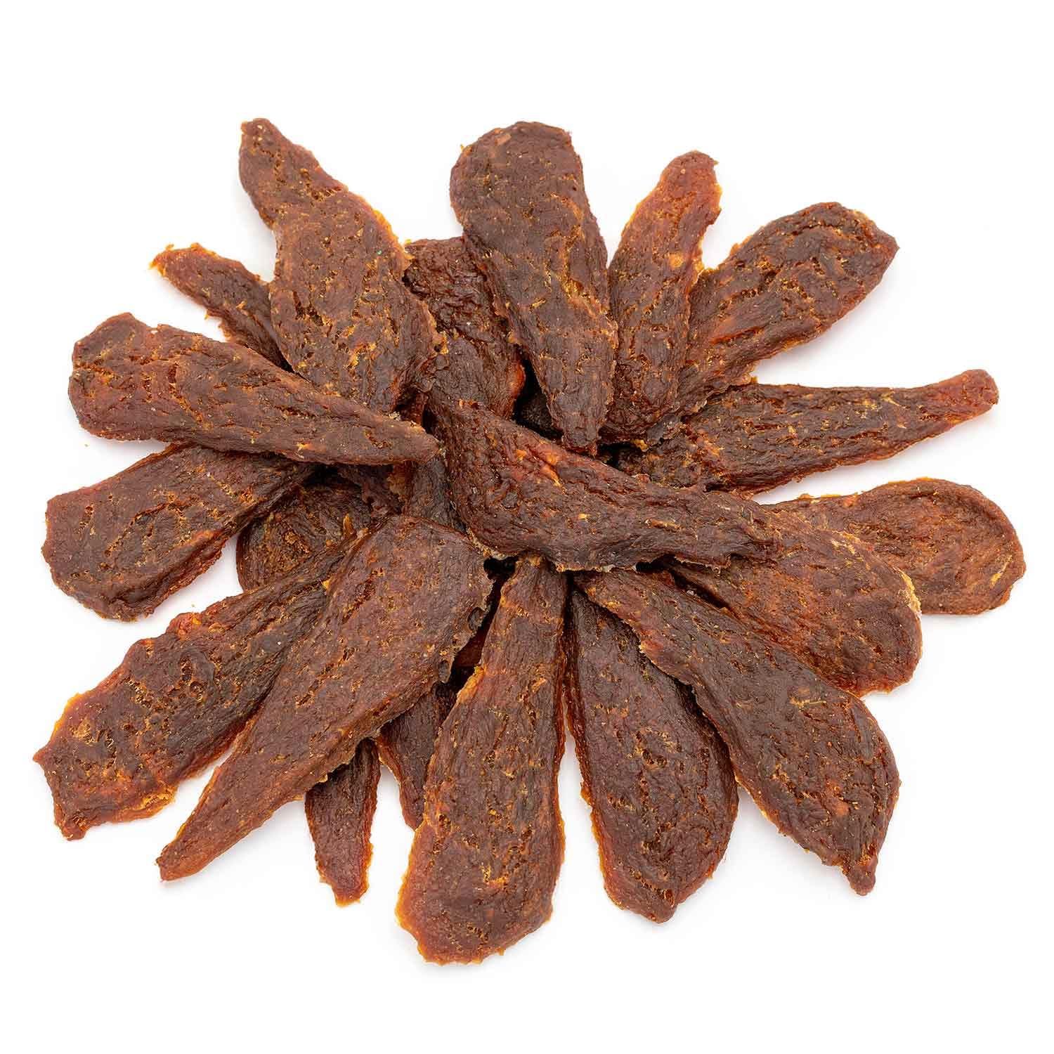 Jeffers Chicken Jerky Dog Treats soft chew piece for easy training rewards.