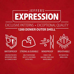 Jeffers Expression adjustable belly bands and leg straps secure fit with minimal rubbing.