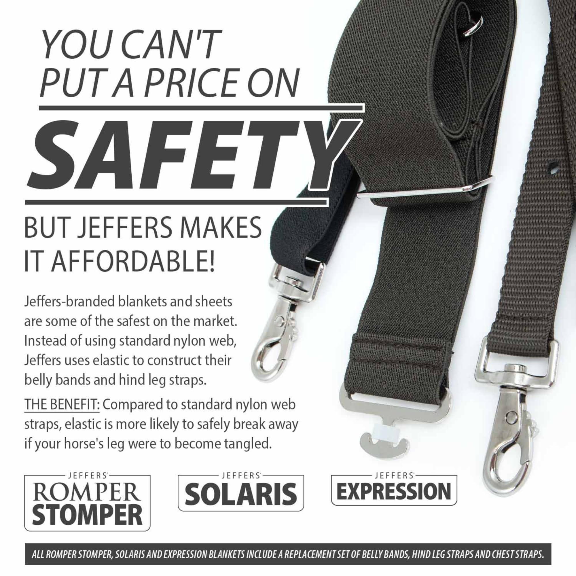 Jeffers Expression 78-inch standard neck blanket offers full coverage.
