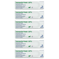 Jeffers ivermectin paste tube-dispense demonstrates easy-dose delivery for parasite control.