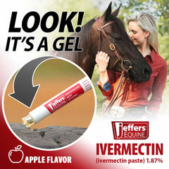 Jeffers syringe design enables precise horse dosing up to 1250 lbs.
