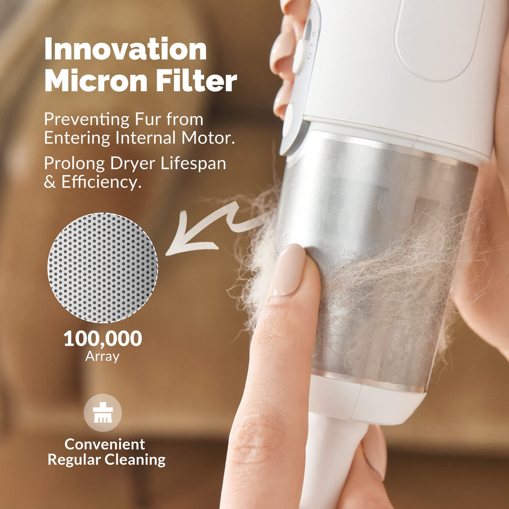 Jellyfish dog dryer compact-weight image emphasizing travel-ready design.