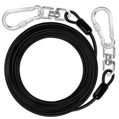 Jenico cable amarre para perros 25 ft exterior, libertad segura en el jardín.