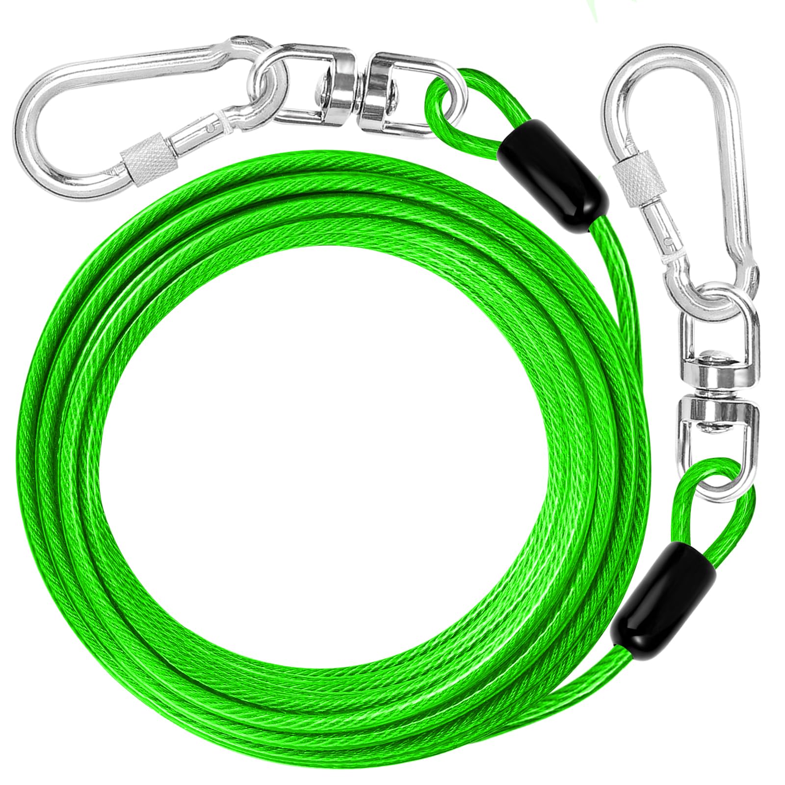 Jenico cable-correa-perro-exterior-20ft: correa exterior resistente que ofrece libertad segura para tu perro.