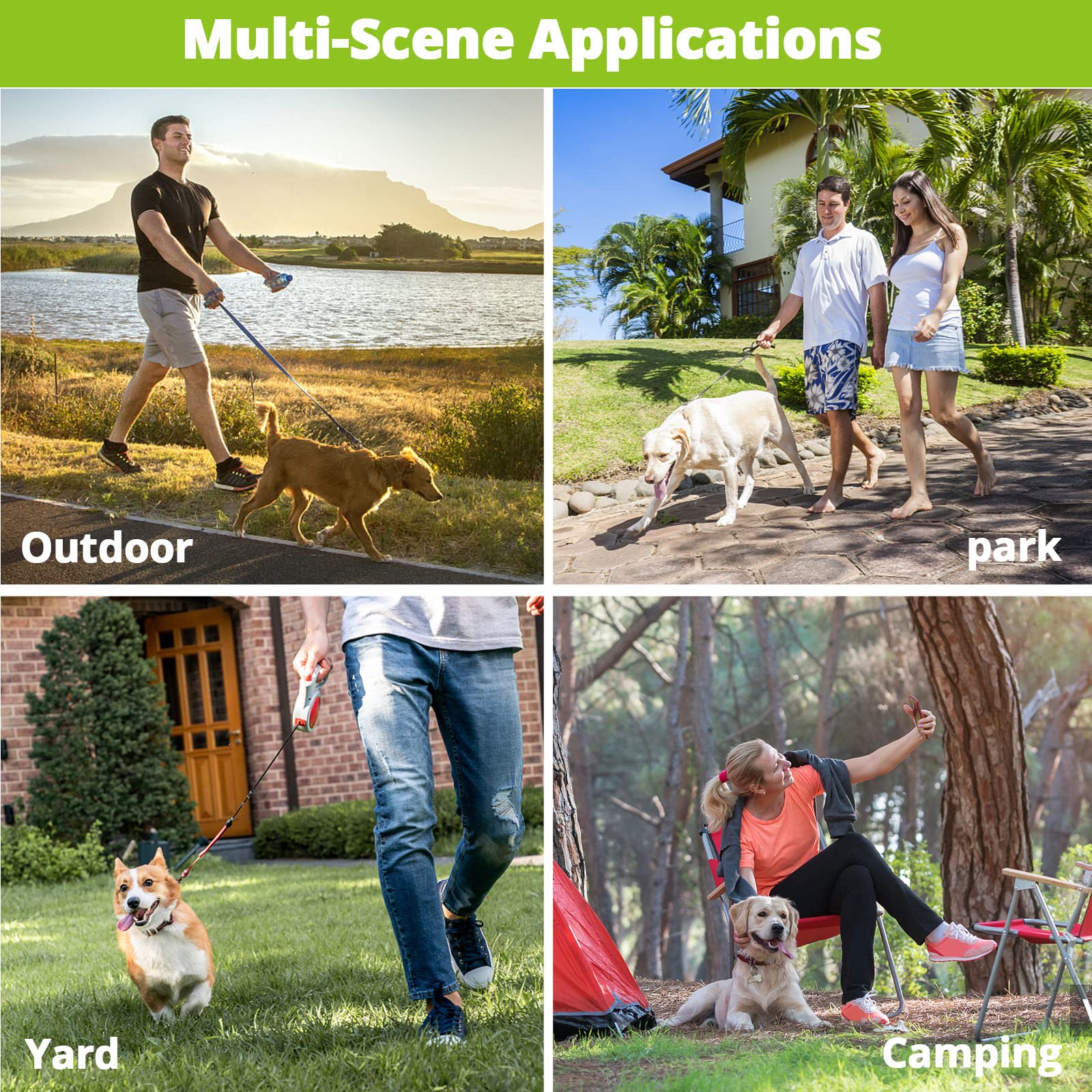 Jenico dog camping setup in yard showcases quick installation and secure attachment between trees.
