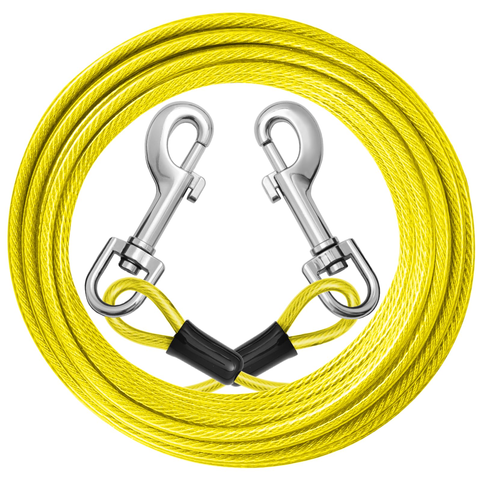 jenico dog tie out cable 25ft shows sturdy 5mm steel core for durable outdoor use