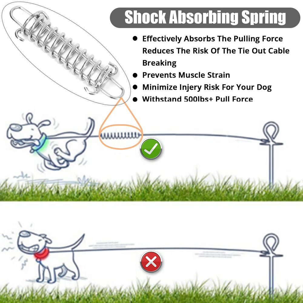 Jenico dog tie out cable galvanized steel core ensures durable outdoor use.