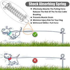 Jenico dog tie out cable galvanized steel core ensures durable outdoor use.