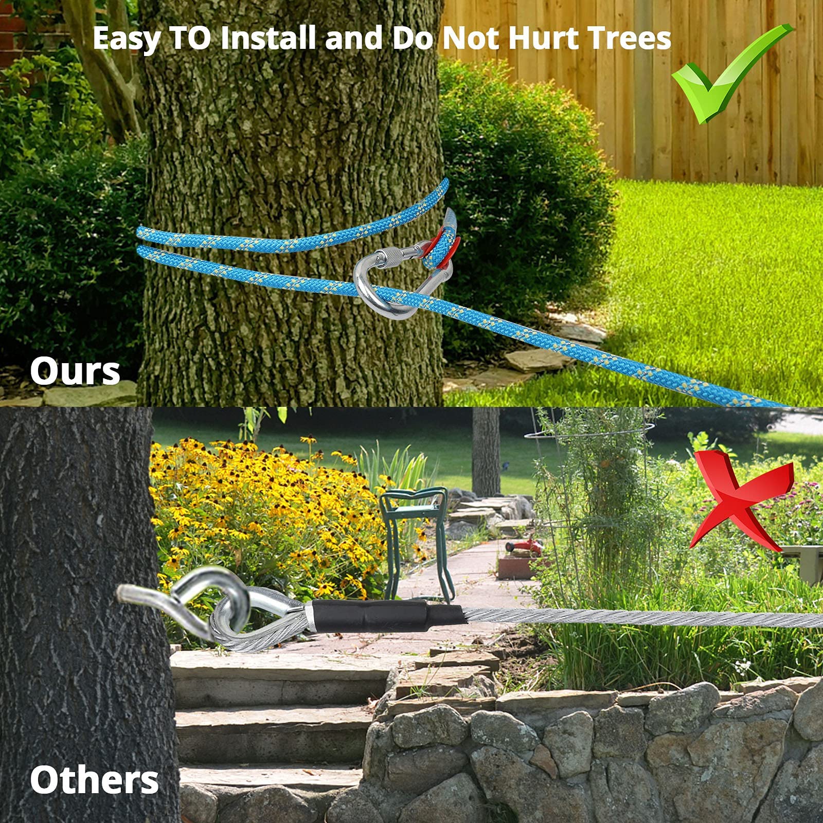 Jenico included accessories show 100ft cable and steel buckles for secure tethering.