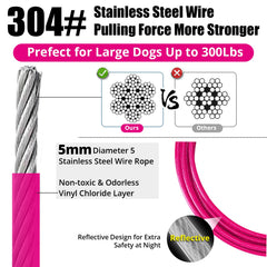 jenico dog tie out cable PVC coating protects against rust and weather